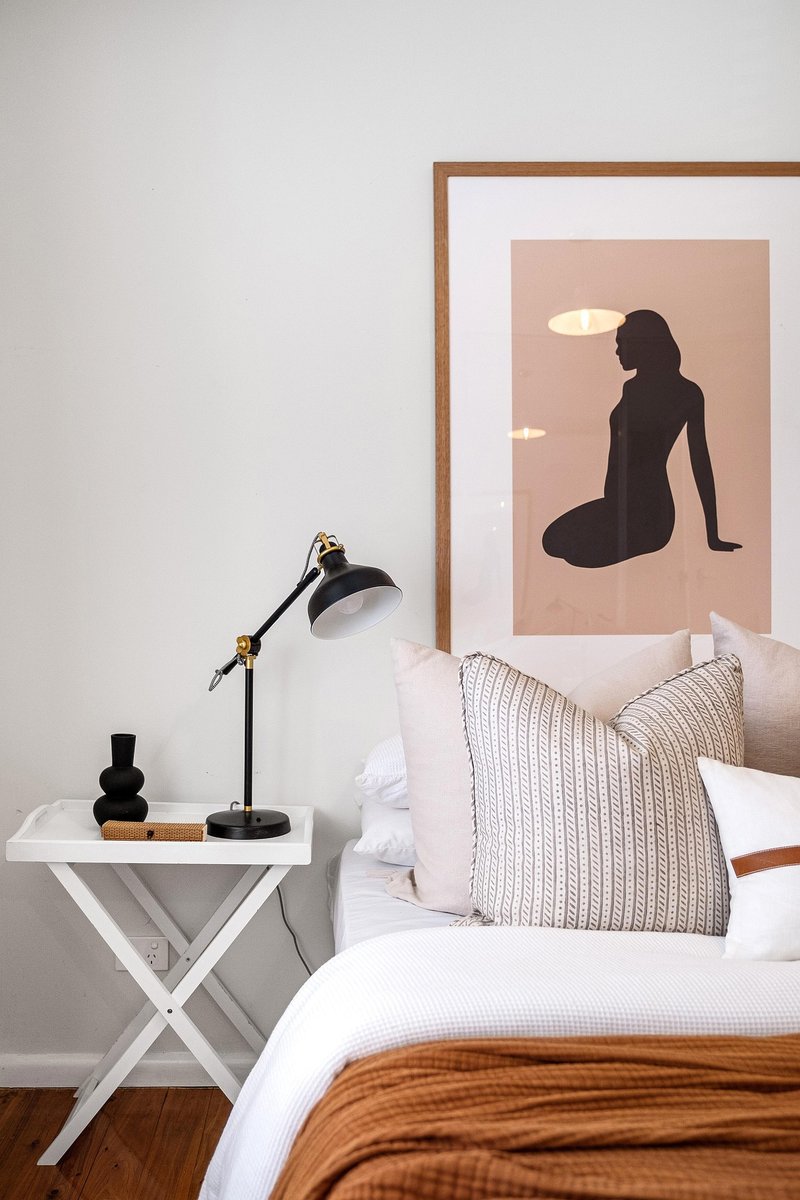Gîte Verdana — Chambre avec décoration naturelle